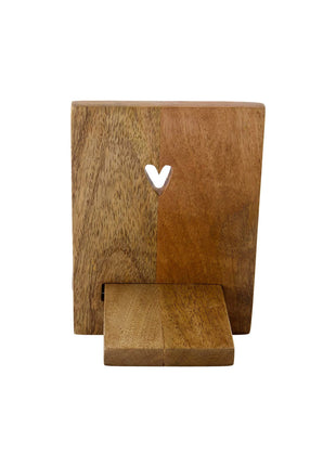 Boekenstandaard hout hartje - naturel by Zusss