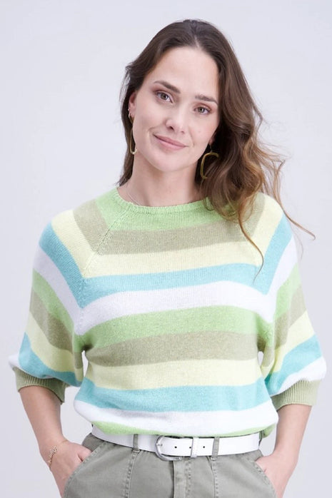 Trui - 842184 – Lime kaki aqua by Signe Nature