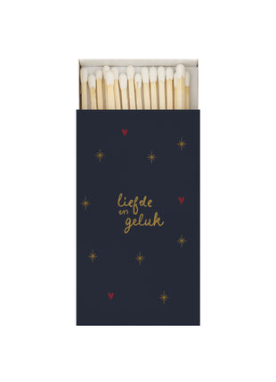 Lucifers liefde en geluk donkerblauw/goud - donkerblauw/goud - Cadeau’s & Lifestyle - Woonkamer - Kaarsen & Geurkaarsen