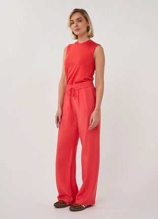 Broek - Wide Elastic Waist Slub - SP26.10033 by Esqualo