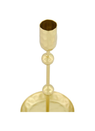 Metalen kandelaar - 15cm - goud - Lifestyle - In huis - Kandelaars