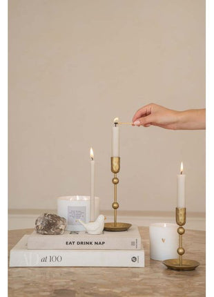 Metalen kandelaar - 20cm - goud - Lifestyle - In huis - Kandelaars