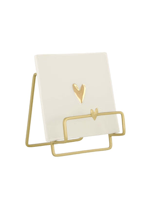 Metalen standaard hartje goud (0508-170) - Lifestyle - In huis - Decoratie