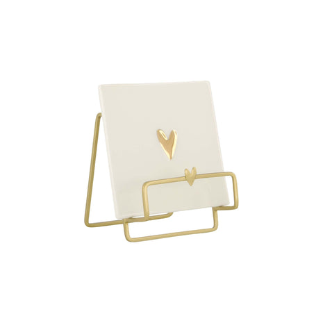Metalen standaard hartje goud (0508-170) - Lifestyle - In huis - Decoratie