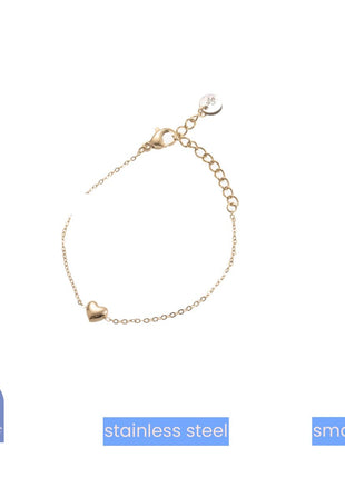 Armbandje - Heart Bracelet - 14K (13 + 4 cm)