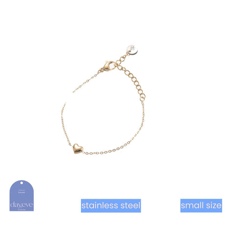 Armbandje - Heart Bracelet - 14K (13 + 4 cm)