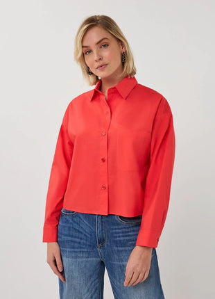 Blouse Cropped Folded Cuff - SP26.10016 by Esqualo
