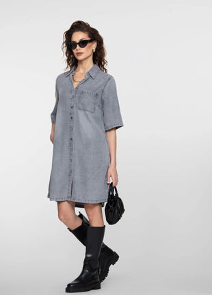 Jeanskleedje - short sleeves - 67003-10 by Geisha
