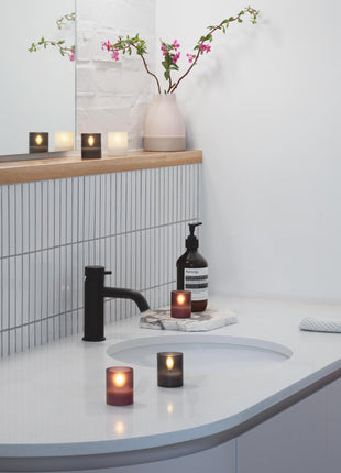 MM LED glass candle Hurricane Vanilla 2- pack - Cadeau’s & Lifestyle - Woonkamer - Kandelaren & Waxinelichthouders