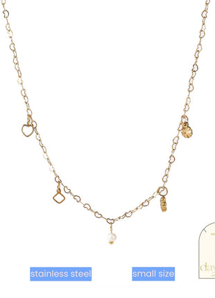Ketting - Pendants Necklace - 14K (34+6 cm)