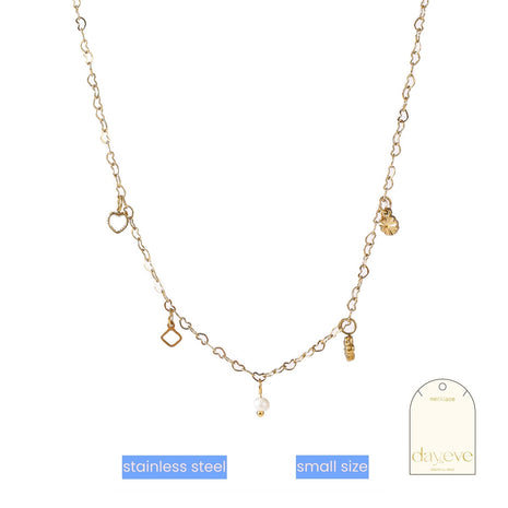 Ketting - Pendants Necklace - 14K (34+6 cm)