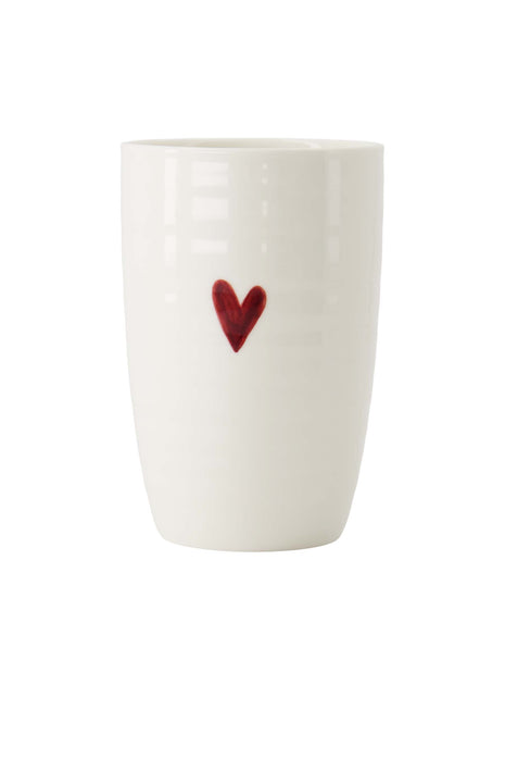 Mok L hartje wit/rood Cadeau’s & Lifestyle Keuken & eetkamer Mokken & Bekers
