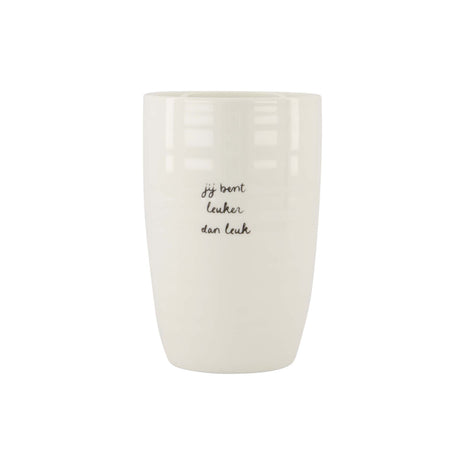Mok L - leuker dan leuk - wit/zwart (0703-195) - Lifestyle - Koken & Tafelen - Servies