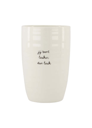 Mok L - leuker dan leuk - wit/zwart (0703-195) - Lifestyle - Koken & Tafelen - Servies