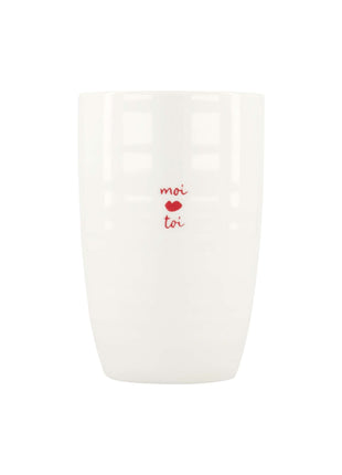 Mok L - ’moi toi’ - wit/rood - Lifestyle - Koken & Tafelen - Tafeltextiel & Servetten