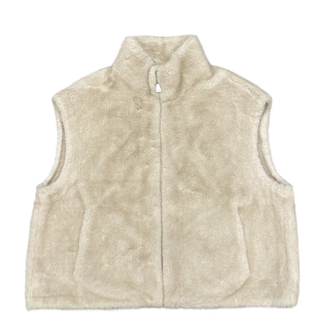 Mouwloos jasje in kunstbont ecru Kleding Blazers & vestjes