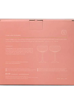 Coupe Glas - set van 2 - Blush by Here's How