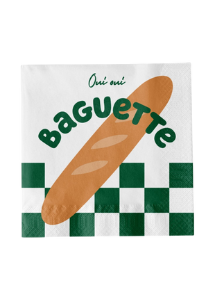 Paper Napkins Oui Oui Baguette 20pack - 148-01650 by Atelier Pistache