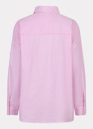 Blouse striped flower patch - SP26.14028 - White / Pink by Esqualo