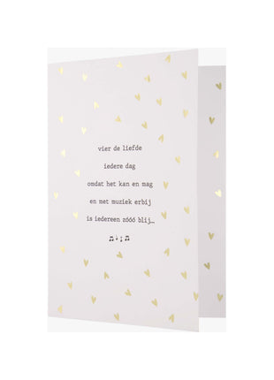 Muziekkaart - vier de liefde - Elegant - Lifestyle - Van papier - Wenskaarten