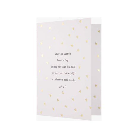 Muziekkaart - vier de liefde - Elegant - Lifestyle - Van papier - Wenskaarten