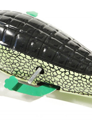 Krokodil van blik, groen, Gemaakt in China