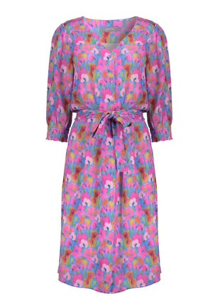 Jurk met fleurige print - 67100-20 by Geisha