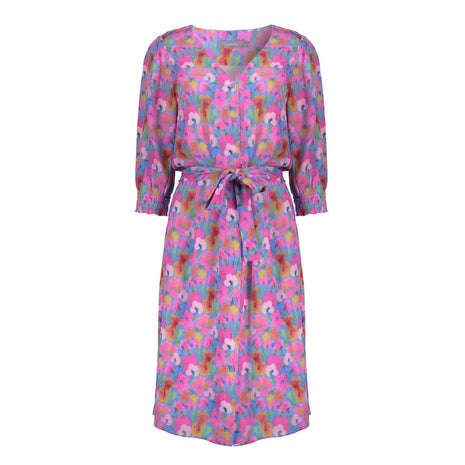 Jurk met fleurige print - 67100-20 by Geisha