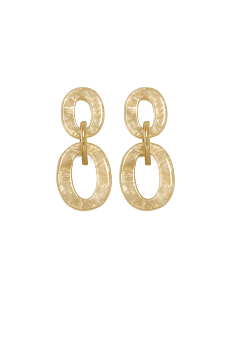 Oorbellen - Luna Cream by Charlotte Marie Jewelry