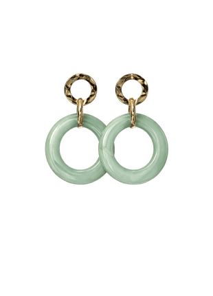 Oorbellen - Sage Marble Ring Earrings by Charlotte Marie Jewelry
