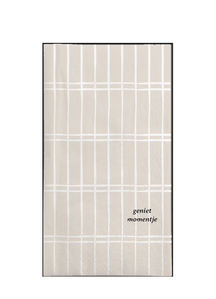 Servetten rechthoek ruit geniet momentje - zand by Zusss