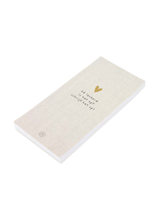 Notitieblok - boodschappen - linnen - Lifestyle - Van papier - Notitieboeken