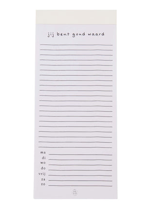 Notitieblok - boodschappen - linnen - Lifestyle - Van papier - Notitieboeken