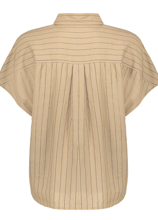 Bluse Leinenstreifen k/A - 63423-14