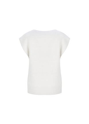 Kallie knit gilet – Wool White