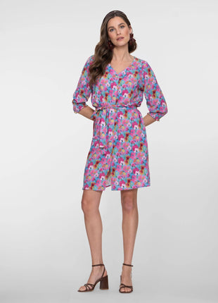 Jurk met fleurige print - 67100-20 by Geisha