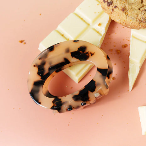 Runde Klammer - Odette - Marmor Beige