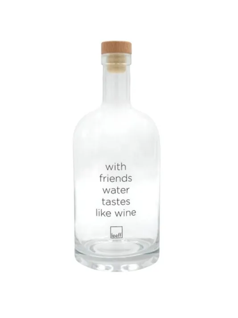 Waterfles Wendy - With friends water tastes like wine