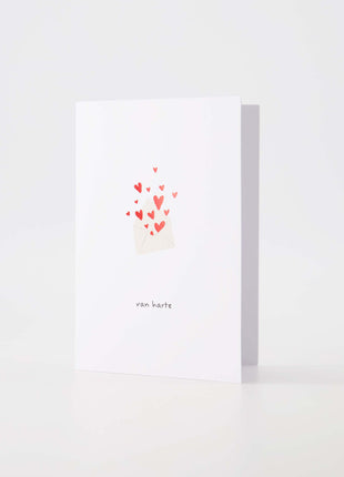 Carte de vœux - joyeux anniversaire blanc/rouge