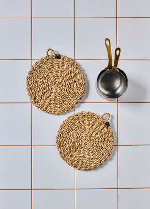 Onderzetter (pan) - Natuur - 20 cm (2 stuks) - Cadeau’s & Lifestyle - Keuken & eetkamer - Planken & dienbladen