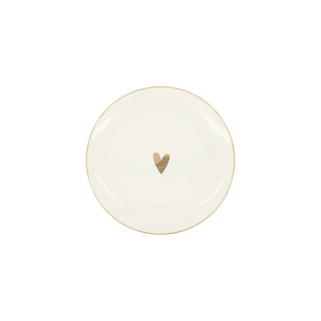 Ontbijtbord - hartje - wit/goud - Lifestyle - Koken & Tafelen - Servies