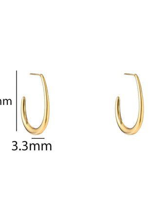 Oorbel - Elegant Hoop -14K - goud - Modeaccessoires - Juwelen - Oorbellen