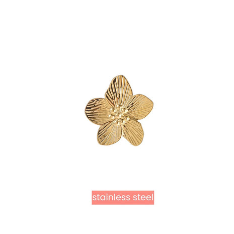 Oorbel - Full Flower - 14K - goud - Modeaccessoires - Juwelen - Oorbellen