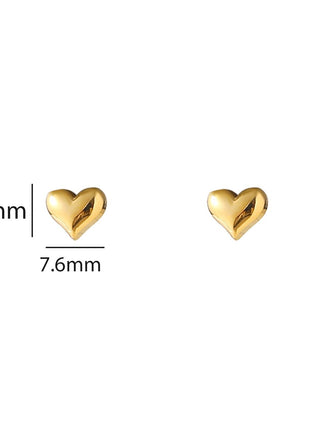 Oorbel - Full Heart Stud - 14K - gold - Modeaccessoires - Juwelen - Oorbellen