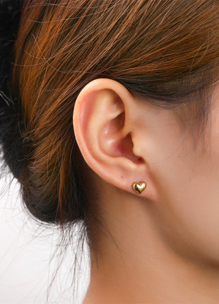 Oorbel - Full Heart Stud - 14K - gold - Modeaccessoires - Juwelen - Oorbellen
