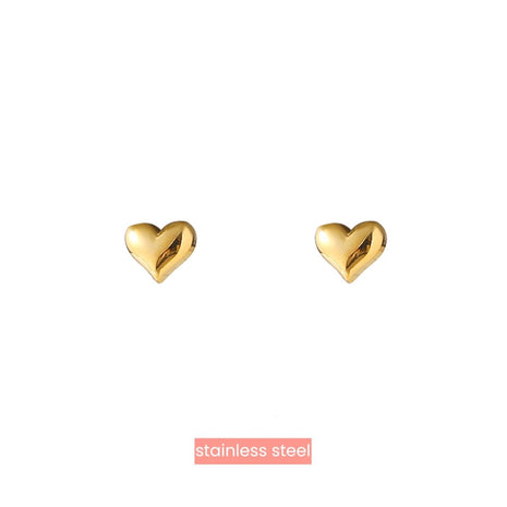Oorbel - Full Heart Stud - 14K - gold - Modeaccessoires - Juwelen - Oorbellen