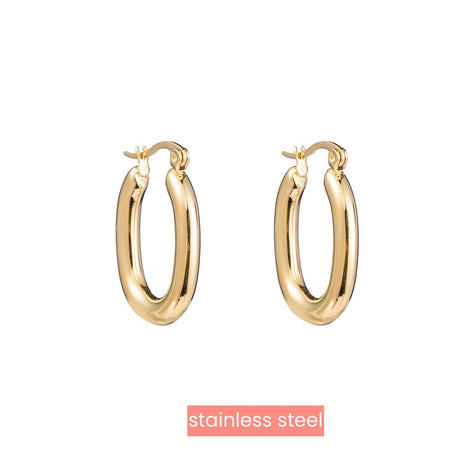 Oorbel - Big Hoops - 14K - gold - Modeaccessoires - Juwelen - Oorbellen