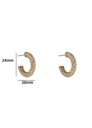 Bling Ring - 14K + crystal - Juwelen & mooimakers - Oorringen
