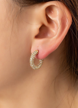 Bling Ring - 14K + crystal - Juwelen & mooimakers - Oorringen