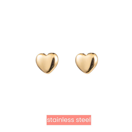 Oorbel - Full Heart Stud - 14K - gold - Modeaccessoires - Juwelen - Oorbellen